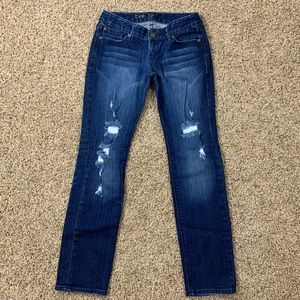 Express Distressed Dark Wash Jeans